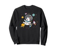Funny Astronaut Space Kids Boys Girls Alaskan Malamute Lover Sudadera