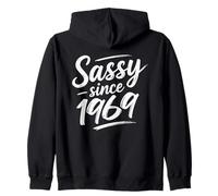 Funny Attitude Sassy Since 1969 Retro Mama Wife Sass Queen Sudadera con Capucha