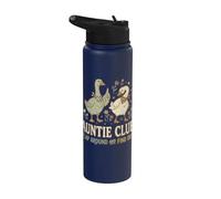 Funny Auntie Club Flap Around Find Out Sassy Geese Retro Stainless Steel Insulated Water Bottle