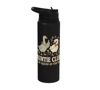 Funny Auntie Club Flap Around Find Out Sassy Geese Retro Stainless Steel Insulated Water Bottle