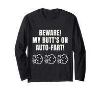 Funny Auto-Fart Humor tee Novelty Christmas 2025 Gag Saying Manga Larga