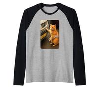 Funny Auto Mechanic Cat Meme for Car Repair and Cats Lovers Camiseta Manga Raglan