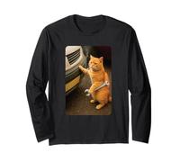 Funny Auto Mechanic Cat Meme for Car Repair and Cats Lovers Manga Larga