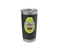 Funny Avocado Lover But First Avocado Vaso térmico de acero inoxidable de doble pared
