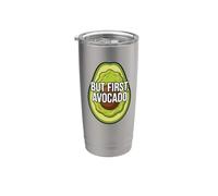 Funny Avocado Lover But First Avocado Vaso térmico de acero inoxidable de doble pared