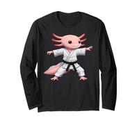 Funny Axolotl Doing Karate Samurai Ninja Axolotl Manga Larga