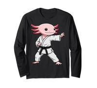 Funny Axolotl Doing Karate Samurai Ninja Axolotl Manga Larga