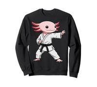 Funny Axolotl Doing Karate Samurai Ninja Axolotl Sudadera
