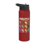 Funny axolotl lovers Axolotls of The World Stainless Steel Insulated Water Bottle