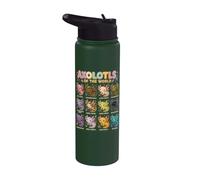 Funny axolotl lovers Axolotls of The World Stainless Steel Insulated Water Bottle