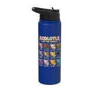 Funny axolotl lovers Axolotls of The World Stainless Steel Insulated Water Bottle
