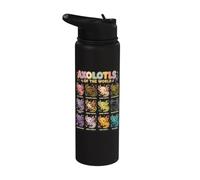 Funny axolotl lovers Axolotls of The World Stainless Steel Insulated Water Bottle