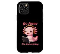 Funny Axolotls Go Away I'm Introverting Cute Kawaii Axolotl Carcasa para iPhone 11 Pro