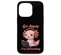 Funny Axolotls Go Away I'm Introverting Cute Kawaii Axolotl Carcasa para iPhone 13 Pro