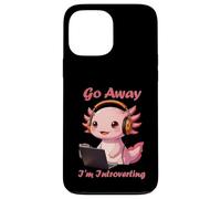 Funny Axolotls Go Away I'm Introverting Cute Kawaii Axolotl Carcasa para iPhone 13 Pro MAX