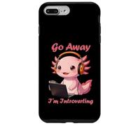 Funny Axolotls Go Away I'm Introverting Cute Kawaii Axolotl Carcasa para iPhone 7 Plus/8 Plus