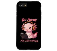 Funny Axolotls Go Away I'm Introverting Cute Kawaii Axolotl Carcasa para iPhone SE (2020) / 7/8