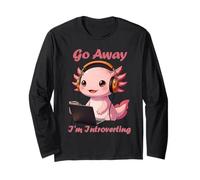 Funny Axolotls Go Away I'm Introverting Cute Kawaii Axolotl Manga Larga