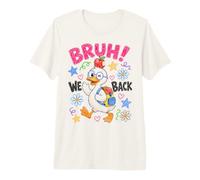 Funny Back To School Duck Bruh We Back First Day Kids Camiseta Premium