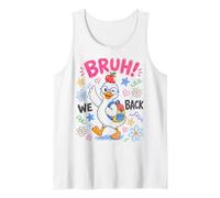 Funny Back To School Duck Bruh We Back First Day Kids Camiseta sin Mangas