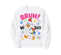 Funny Back To School Duck Bruh We Back First Day Kids Sudadera