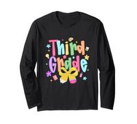 Funny Back to School Vibes for Third Grade Teacher Kids Manga Larga