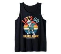 Funny Back to School Vibes Retro Skeleton School Mode Kids Camiseta sin Mangas