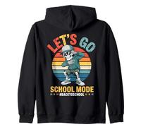 Funny Back to School Vibes Retro Skeleton School Mode Kids Sudadera con Capucha