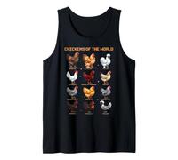 Funny Backyard Chickens of The World Camiseta sin Mangas