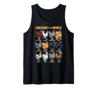 Funny Backyard Chickens of The World Camiseta sin Mangas