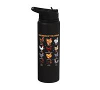 Funny Backyard Chickens Of The World Stainless Steel Insulated Water Bottle