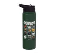 Funny Backyard Chickens Of The World Stainless Steel Insulated Water Bottle