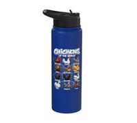 Funny Backyard Chickens Of The World Stainless Steel Insulated Water Bottle