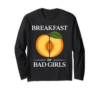 Funny Bad Girls Adult Sport Quote Breakfast of Champions Manga Larga