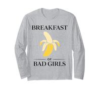 Funny Bad Girls Adult Sport Quote Breakfast of Champions Manga Larga
