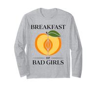 Funny Bad Girls Adult Sport Quote Breakfast of Champions Manga Larga