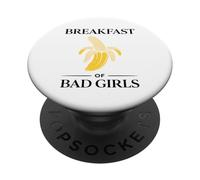 Funny Bad Girls Adult Sport Quote Breakfast of Champions PopSockets PopGrip Adhesivo