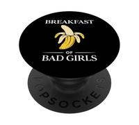 Funny Bad Girls Adult Sport Quote Breakfast of Champions PopSockets PopGrip Adhesivo