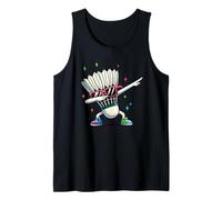 Funny Badminton Player Kids Boys Men Women Shuttlecock Dab Camiseta sin Mangas