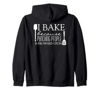 Funny Baker Bake Porque Golpear a la Gente está Mal Visto Sudadera con Capucha