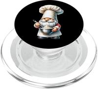 Funny Baker GNOME Dad with Large Baker Hat For Baking Mom PopSockets PopGrip para MagSafe