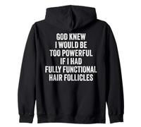 Funny Bald Head Fully Functional Hair Follicles Jokes Sudadera con Capucha