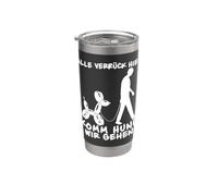Funny Balloon Dog «Alle Verrück Hier Komm Hund Wir Gehen Vaso térmico de acero inoxidable de doble pared