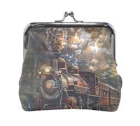 Funny Banana Cute Kiss Lock - Monedero tipo cartera de 4.5 pulgadas de largo x 4.1 pulgadas de alto, Tren de vapor, one size, Tren de vapor