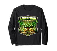 Funny Bank of Dad Fast Cash No Credit Check Día del Padre Papa Manga Larga
