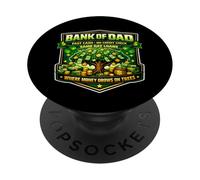 Funny Bank of Dad Fast Cash No Credit Check Día del Padre Papa PopSockets PopGrip Adhesivo