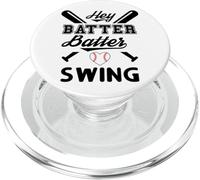 Funny Baseball Batter Batter Swing Hey Game Day Baseball Mom PopSockets PopGrip para MagSafe