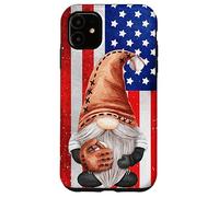Funny Baseball Catcher For Mom American Flag Patriotic GNOME Carcasa para iPhone 11