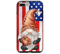 Funny Baseball Catcher For Mom American Flag Patriotic GNOME Carcasa para iPhone 7 Plus/8 Plus