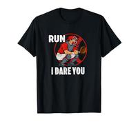 Funny Baseball Catcher Run I Dare You Backstop Battery Mate Camiseta